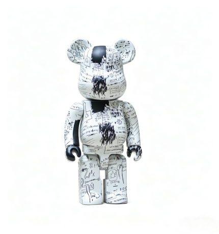 Bestselling Bearbrick 400% Basquiat 3rd Generation Newspaper Print Figure 11 Inch Collectible Desk Decoration for Office & Home Display
