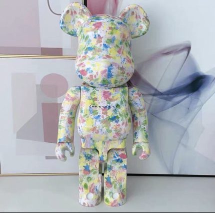 Bestselling Bearbrick 400% Floral Graffiti Art Figure 11 Inch Collectible Desk Decoration for Office & Home Display