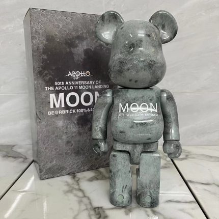 Bestselling Bearbrick 400% Moon Planet Figure 11inch Office Desk Ornament