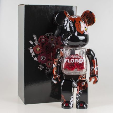 Bestselling Bearbrick 400% FLOR Flower Transparent Figure 11inch Office Desk Ornament