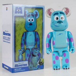 Bearbrick400暴力熊怪物公司BB积木熊麦克大眼仔创意蓝毛怪摆件