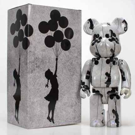 Bestselling Bearbrick 400% Banksy Balloon Girl Art Figure 11 Inch Collectible Desk Decoration for Office & Home Display