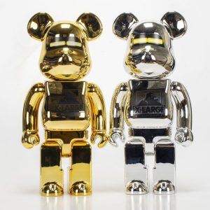 Bearbrick400暴力熊电镀空山基XL金银新款卧室高级摆件