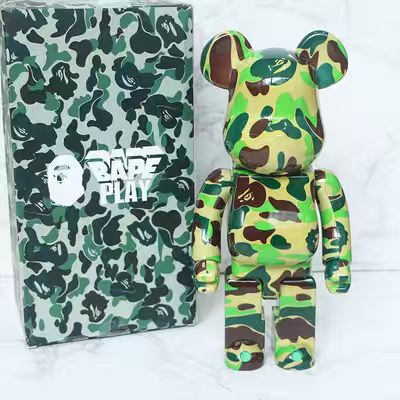 Bestselling Bearbrick 400% Camo Figure 11 Inches Living Room Desktop Ornament 1 Bearbrick detail 1