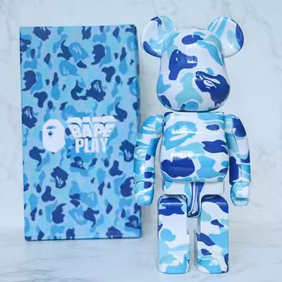 Bestselling Bearbrick 400% Camo Figure 11 Inches Living Room Desktop Ornament 2 Bearbrick detail 2