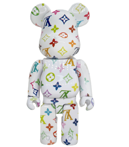 Bestselling Bearbrick 400% LV Co-branded Multicolor Monogram Art Figure 11 Inch Collectible Desk Decoration for Office & Home Display