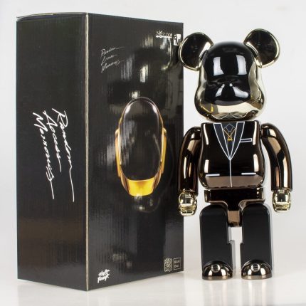 Bestselling Bearbrick 400% Daft Punk 2nd Gen Gold Electroplated Art Figure 11 Inch Collectible Desk Decoration for Office & Home Display