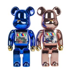 bearbrick400暴力熊卧室JSB电镀千秋家高颜值新居积木熊酒架创意摆件装饰