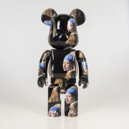 Bestselling Bearbrick 400% Girl with a Pearl Earring Art Figure 11 Inch Collectible Desk Decoration for Office & Home Display