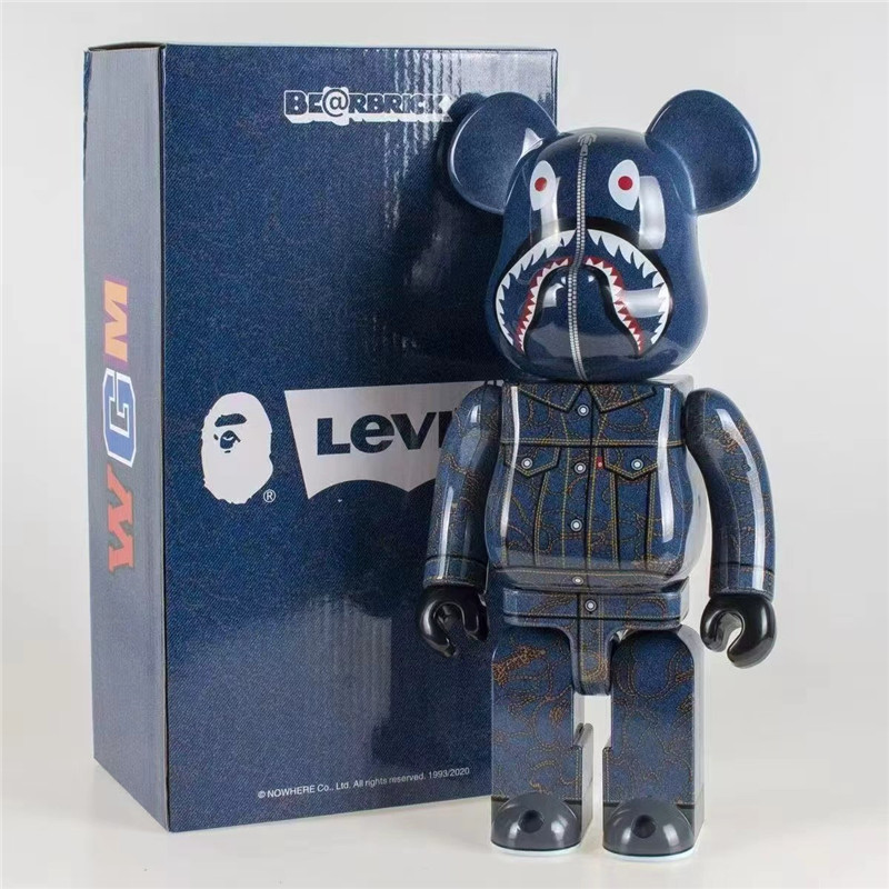 Bestselling Bearbrick 400% Shark Figure 11 Inches Living Room Desktop Ornament 1 Bearbrick detail 1