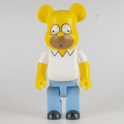 Bestselling Bearbrick 400% Yellow Homer Simpson Figure 11 Inch Collectible Desk Decoration for Office & Home Display