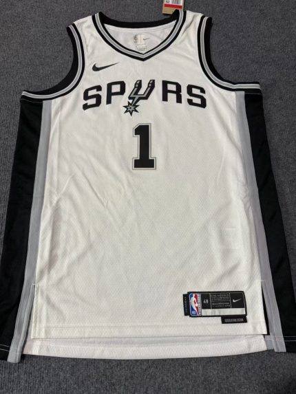 Hot Sale Wembanyama 1 San Antonio Spurs White Home Signed Jersey Beckett Certified Website Checkable