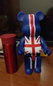 Bearbrick400union jack暴力熊玩偶桌面摆件