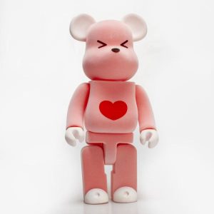 Bearbrick400暴力熊爱心熊植绒玩偶桌面摆件