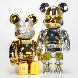 Bearbrick400电镀金银钢铁侠珍藏版暴力熊摆件