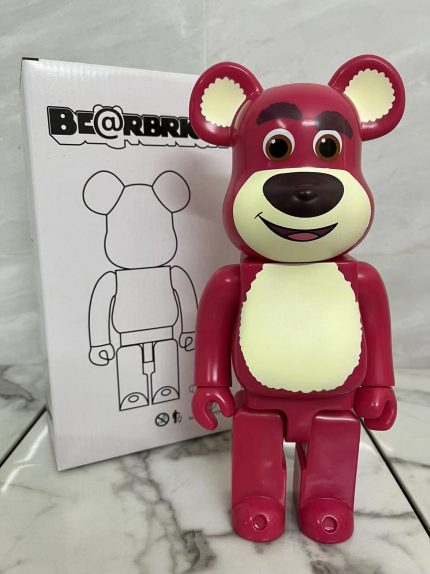 Bestselling Bearbrick 400% Lotso Strawberry Bear Figure 11 Inch Collectible Desk Decoration for Office & Home Display
