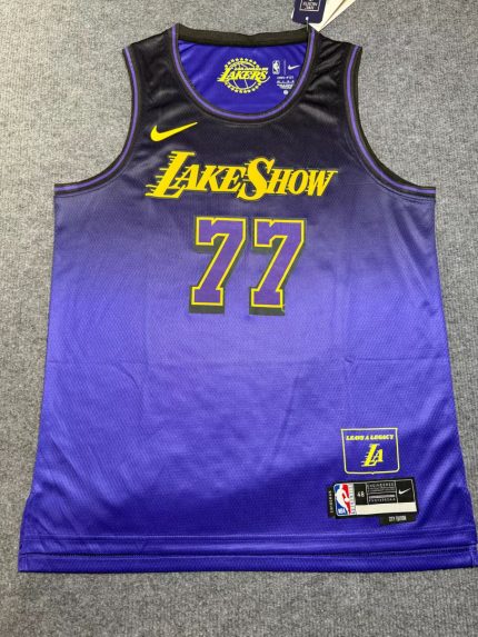 Hot Selling Luka Doncic Los Angeles Lakers LakeShow #77 Autographed Jersey Beckett BAS Certified Verifiable on Official Website