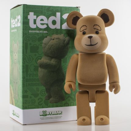 Bestselling Bearbrick 400% Brown Ted 2 Flocked Figure 11 Inch Collectible Desk Decoration for Office & Home Display