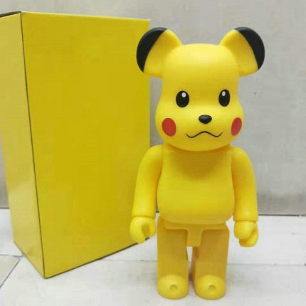 Hot Selling Bearbrick 400% Pikachu Violent Bear Figure 11 Inch Office Desktop Ornament